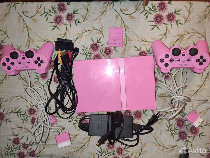Игровая приставка ps2 розовая/pink