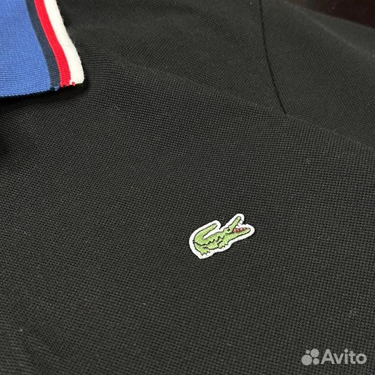 Поло Lacoste черное
