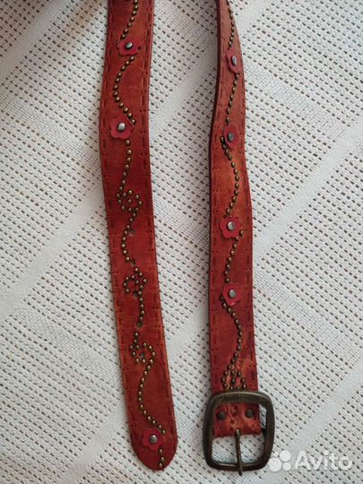 Ремень кожаный винтажный (бренд)
