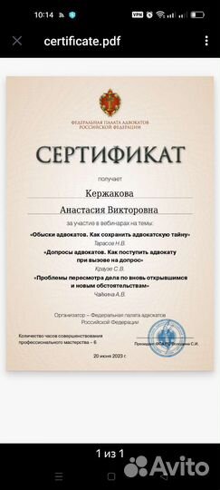 Услуги адвоката и юриста