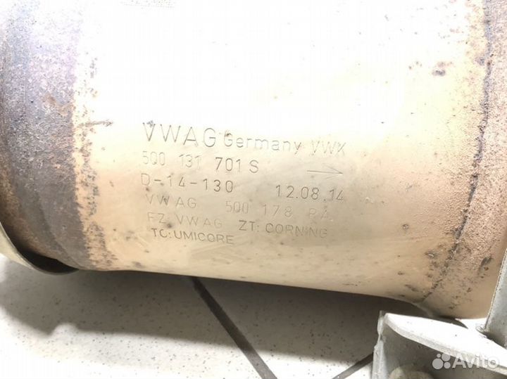 Приемная труба глушителя Audi A3 8V czca 2014