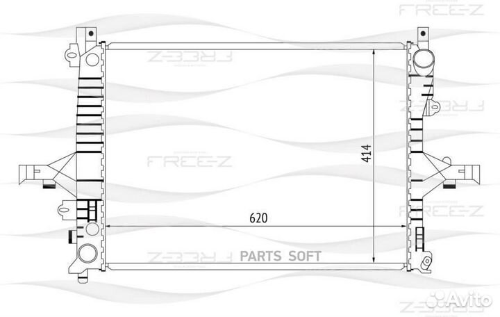 Радиатор охлаждения volvo S60/S80/C70/V70/XC70 97