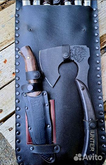 Подарочный набор для мужчины шампура топор + нож