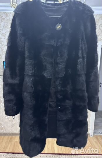Шуба норковая с капюшоном 44 46 бу