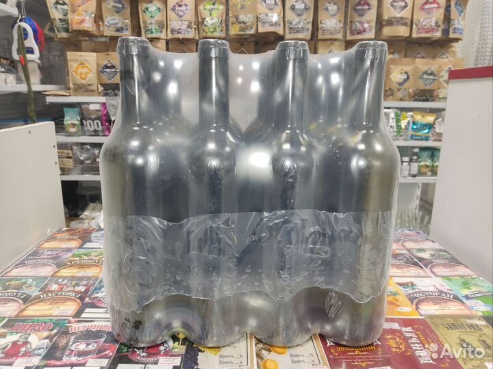 Бутылка 0,75л винная с пробкой