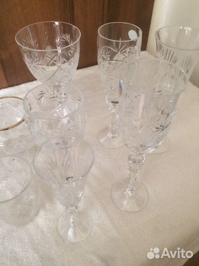 Хрустальные бокалы фужеры рюмки
