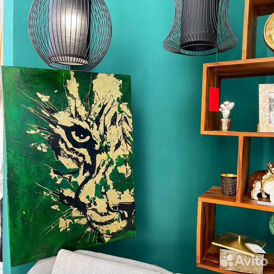 Картина маслом на холсте «Тигр»