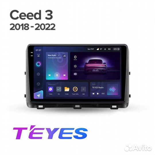 Магнитола Teyes 10’’ на Kia Ceed 3 CD