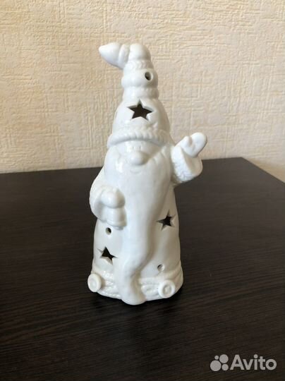 Новогодние подсвечники со снеговиками и Дед Мороз