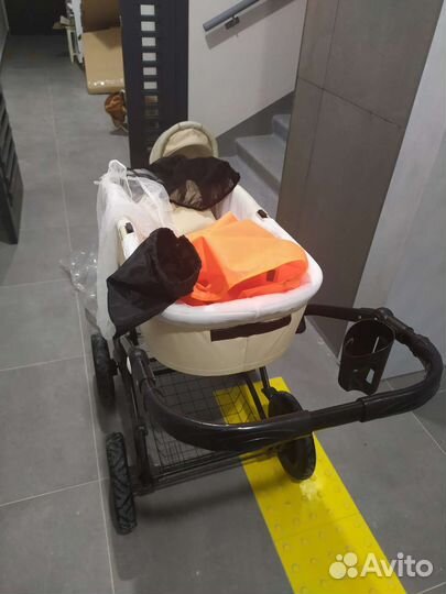 Б/у с 2020 г. Коляска 2 в 1 эко кожа классическая