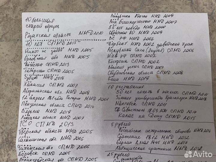 Юбилейные монеты десять рубле и другие