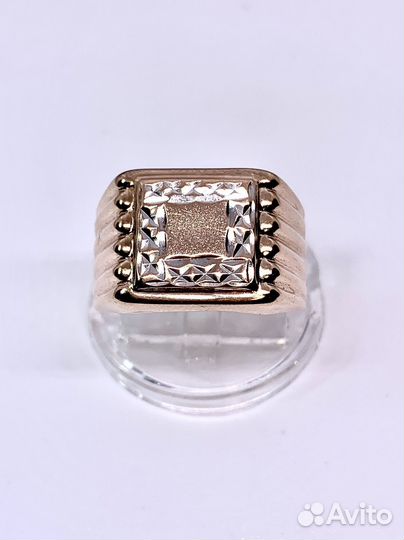 Золотое кольцо (печатка) 375 пробы