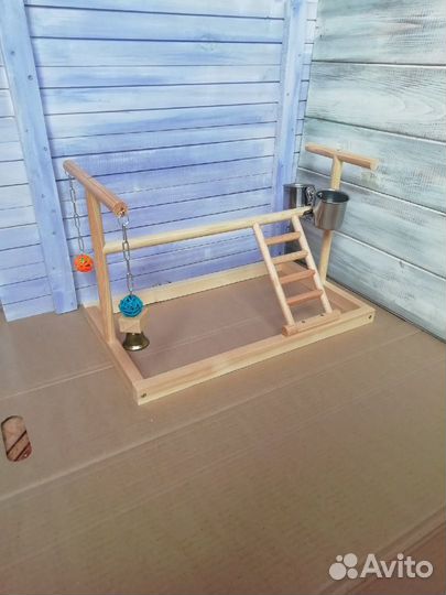 Игрушки, стенды, для средних попугаев