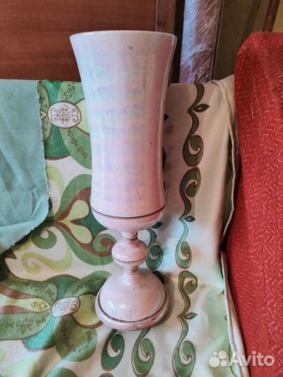 Ваза напольная Чехия перламутр кашпо