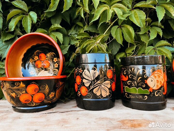 Набор столовой посуды Хохлома