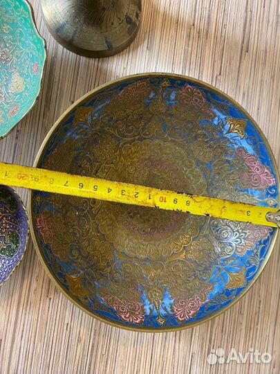 Ваза блюдо конфетница латунь Индия