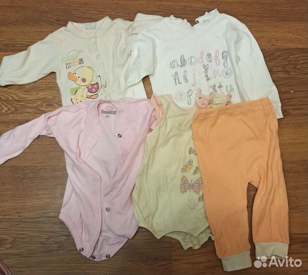 Вещи пакетом для новорожденнойдевочки 56 62