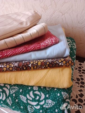 Отрезы хб, фланель,тик матрас, махровая ткань СССР