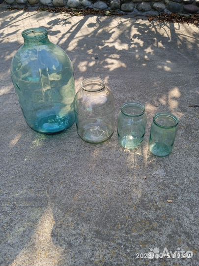 Банки 10 литров, 3 литров,0.7 литров стеклянная