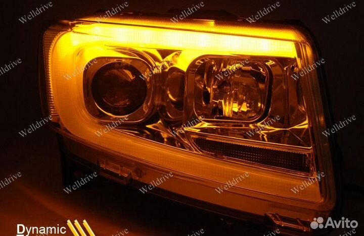 Фары Jeep Grand Cherokee WK2 Tube галоген хром