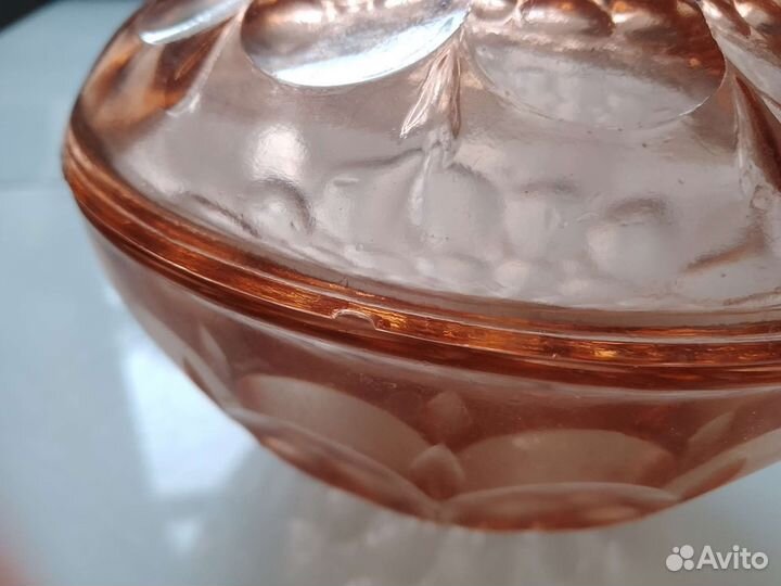 Сахарница цветное стекло СССР