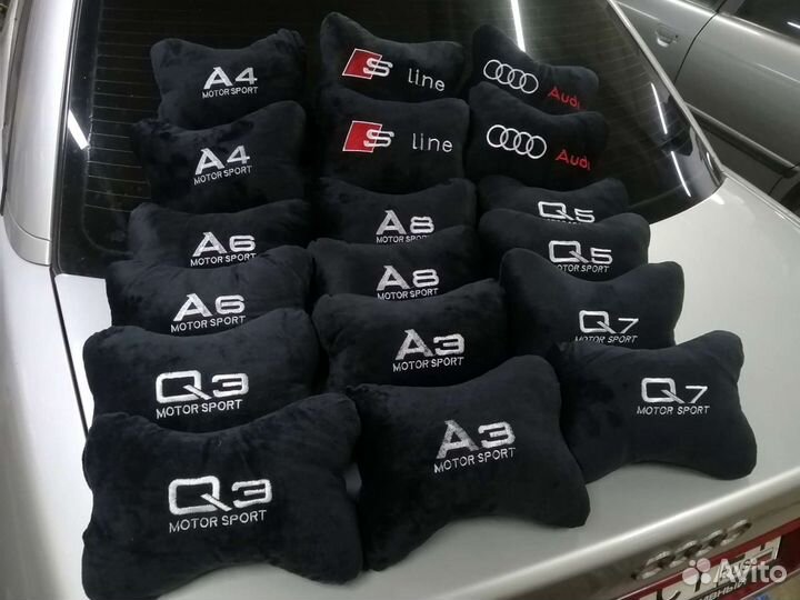 Мягкие подголовники Ауди А3, А4, А6, А8, Q3, Q5,Q7