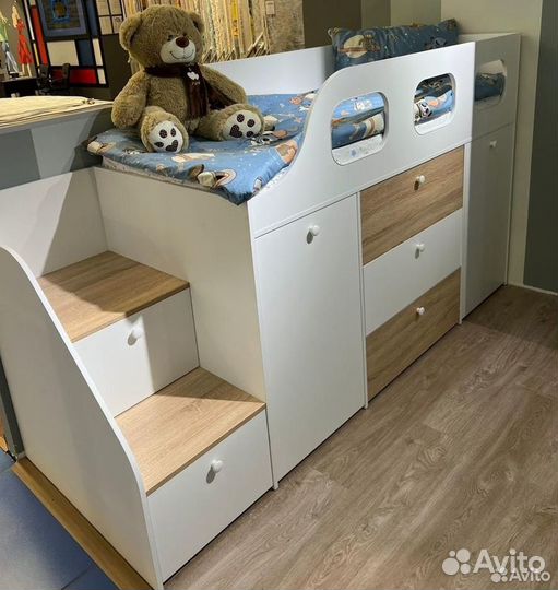 Детская кровать чердак Хэппи