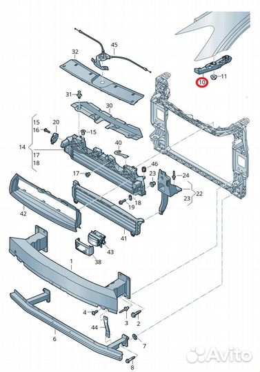 Кронштейн крепления крыла переднего Audi e-tron