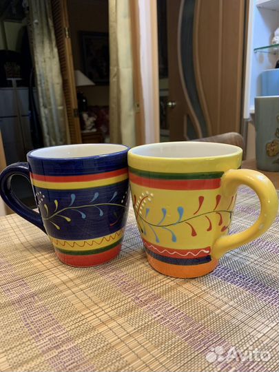 Парные кружки ручная роспись керамика
