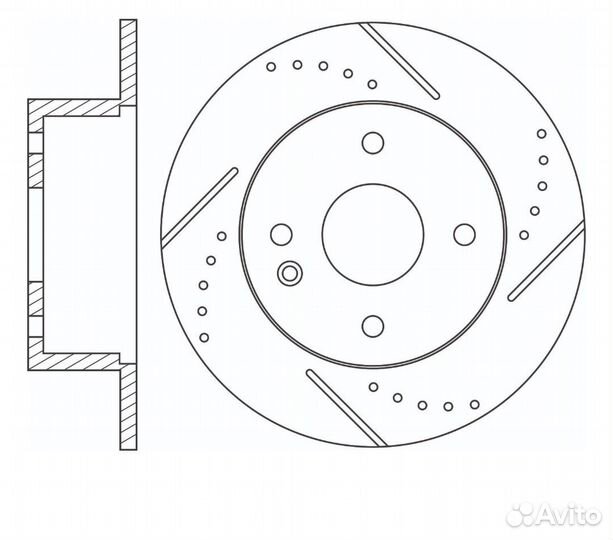 Диск тормозной Hyundai/KIA solaris/RIO 10- задн