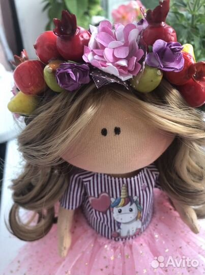 Интерьерная кукла ручной работы, тильда, текстильн