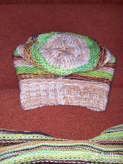 Шапка зимняя со снудом женская