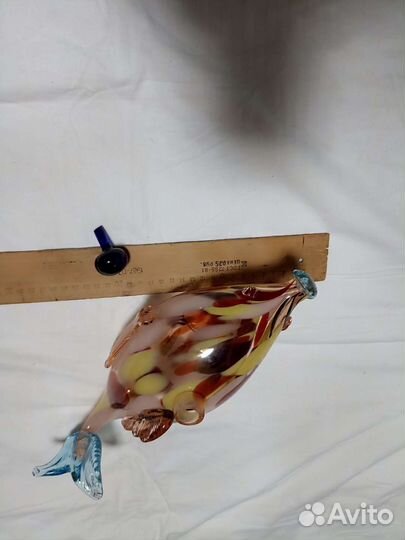 Рыбка штоф цветное стекло. СССР