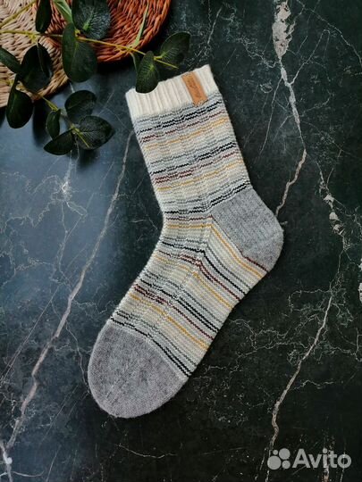 Носки шерстяные вязаные мужские