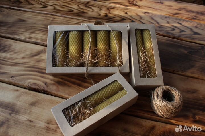 Подарочные наборы / Интерьерные свечи из воска