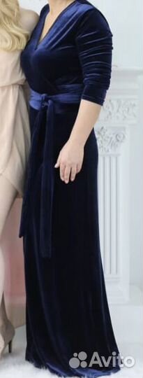 Платье-халат бархат