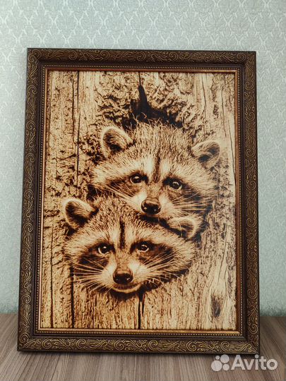 Картина на дереве (выжигание)