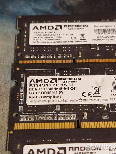 Озу для ноутбука DDR3 4Gb