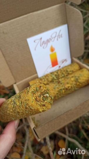 Подарочный набор свечей на очищение со зверобоем