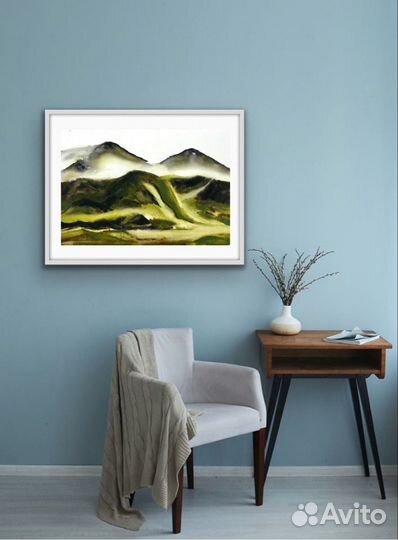 Живопись. Акварельный рисунок. Горный пейзаж