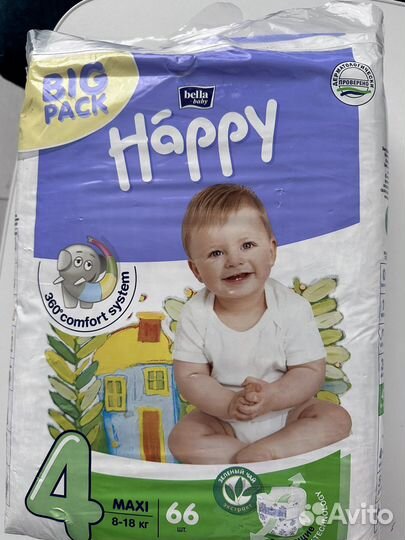 Bella Baby Happy подгузники maxi 4 (8-18 кг)