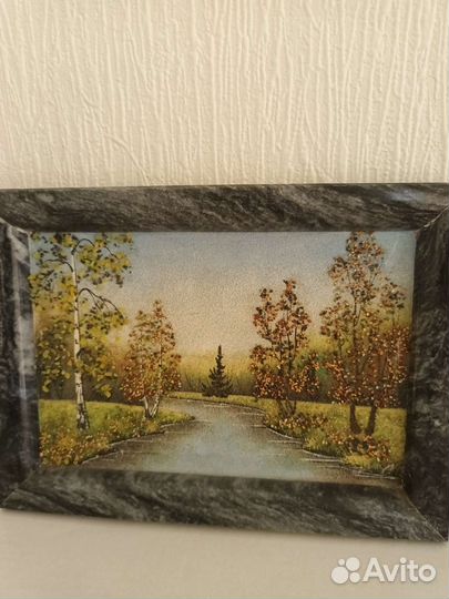 Панно с уральскими самоцветами