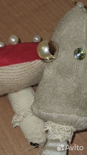 Набор елочных игрушек мухоморы и поганка swarowski