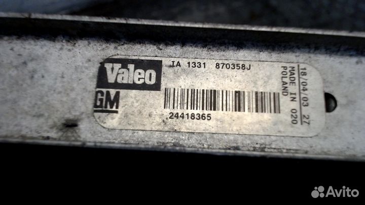 Радиатор интеркулера Opel Signum, 2003