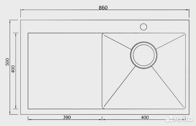 Металлическая мойка Seaman SMV-860 (SMV-860L.A)