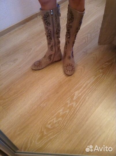 Сапоги новые. Натуральная замша