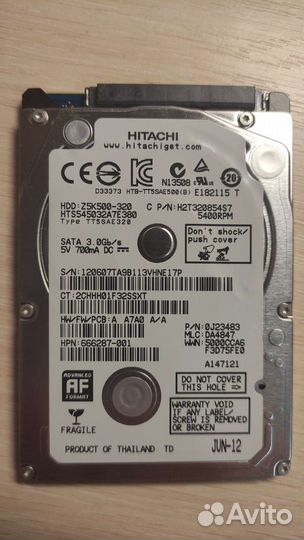 Жесткий диск HDD Hitachi 2.5