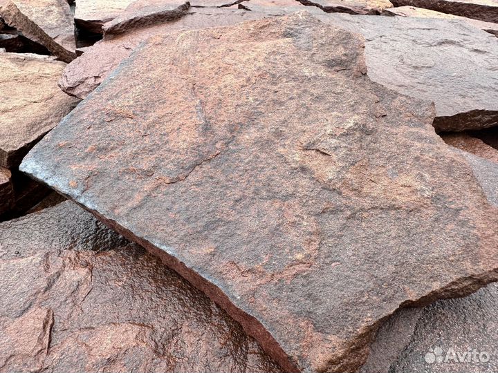 Плитняк дикий песчаник терракотовый 15мм