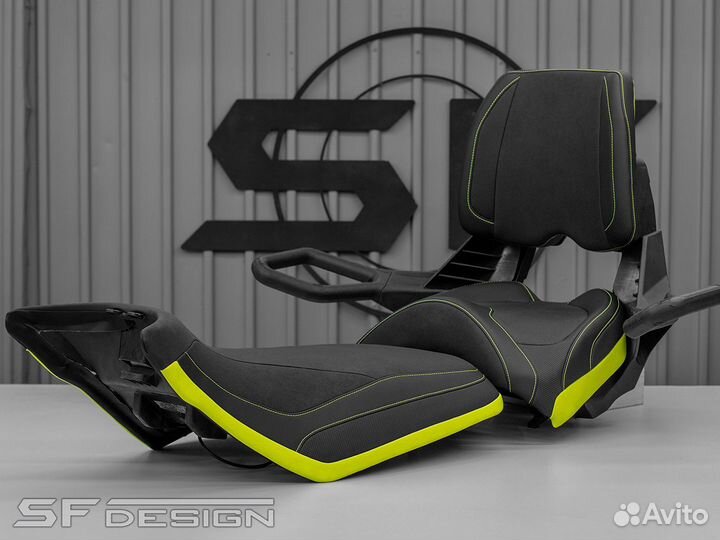 Сиденье Can-Am Outlander Green Traces Black Fast