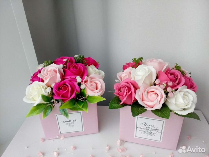 Букет из мыльных роз